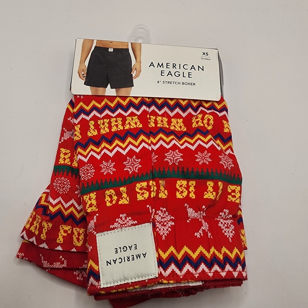 American Eagle Christmas 4" Stretch Boxer Nwt Size‎ Xs